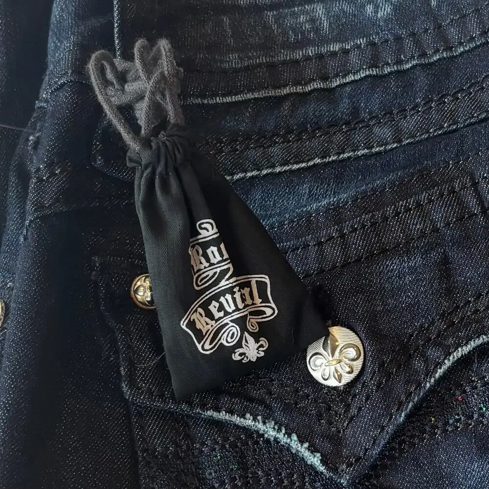 NWT Rock Revival Heather Bootcut Jeans Low Rise Y2K Rare 2010s Womens Size 30 - Picture 12 of 12